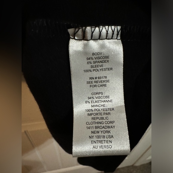 Tahari Black and White Zebra Sleeve Blouse - Picture 7 of 7